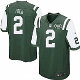 Nike Men & Women & Youth Jets #2 Folk Green Team Color Game Jersey,baseball caps,new era cap wholesale,wholesale hats